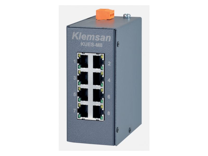 Klemsan Neupravljivi 8 port ethernet switch KUES series, KUES-M8; 608351