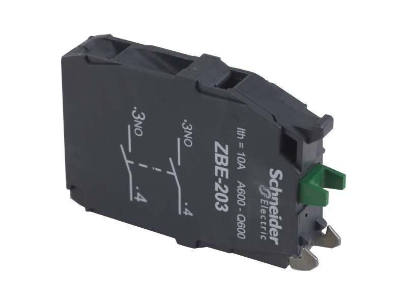 Schneider Electric Dvostruki kontaktni blok za glavu Ø22 2NO vijčani priključak;ZBE203