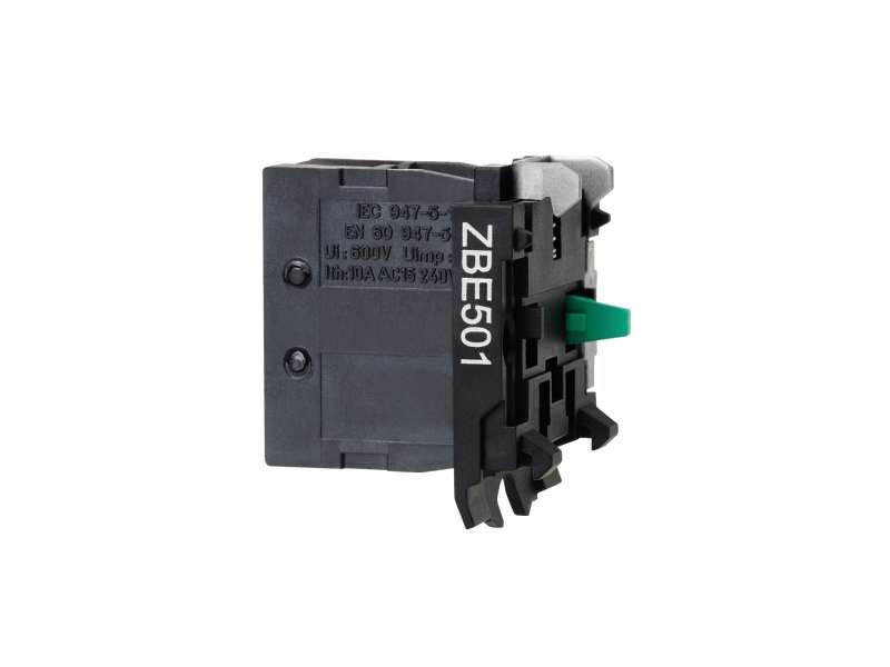 Schneider Electric Jednostruki kontaktni blok za glavu Ø22 1NO vijčani priključak;ZBE501