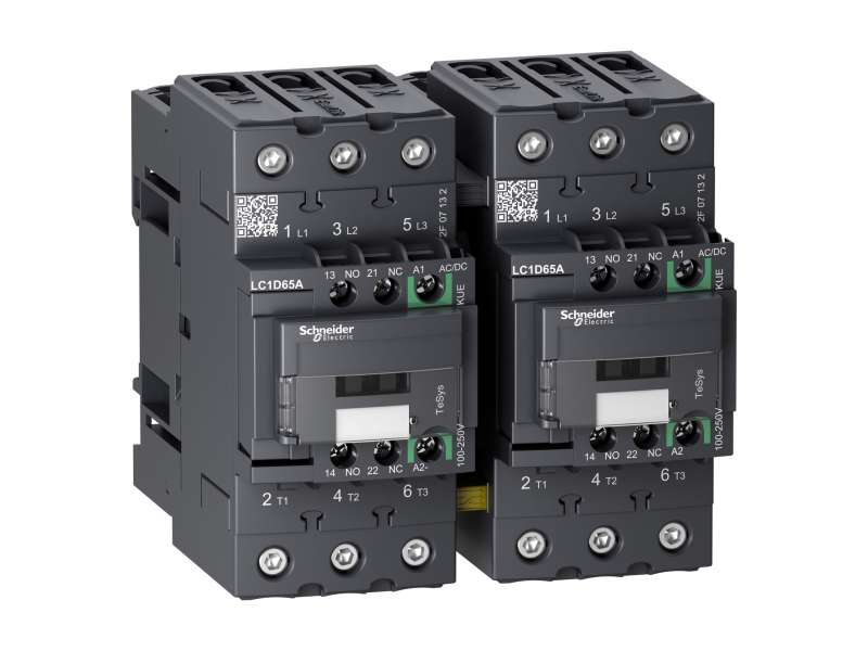 Schneider Electric TeSys D kontaktor za promenu smera-3P-<=440V-65 A AC-3-100..250V AC/DC kalem;LC2D65AKUE