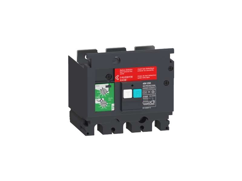 Schneider Electric VigiPacT dodatni zaštitni modul diferencijalne zaštite, ComPacT NSKS 250, 440 VAC do 550 VAC, 30 mA do 30 A, 3 pola, SA;LV429496