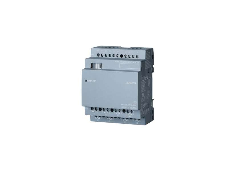 Siemens LOGO! DM16 230R expansion module, PS/I/O: 230V/230V/relay, 4 MW, 8 DI/8 DO for LOGO