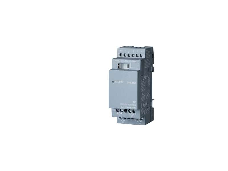 Siemens LOGO! DM8 230R expansion module, PS/I/O: 230V/230V/relay, 2 MW, 4 DI/4 DO for LOGO!